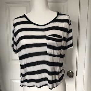 Slightly Cropped Striped Tee